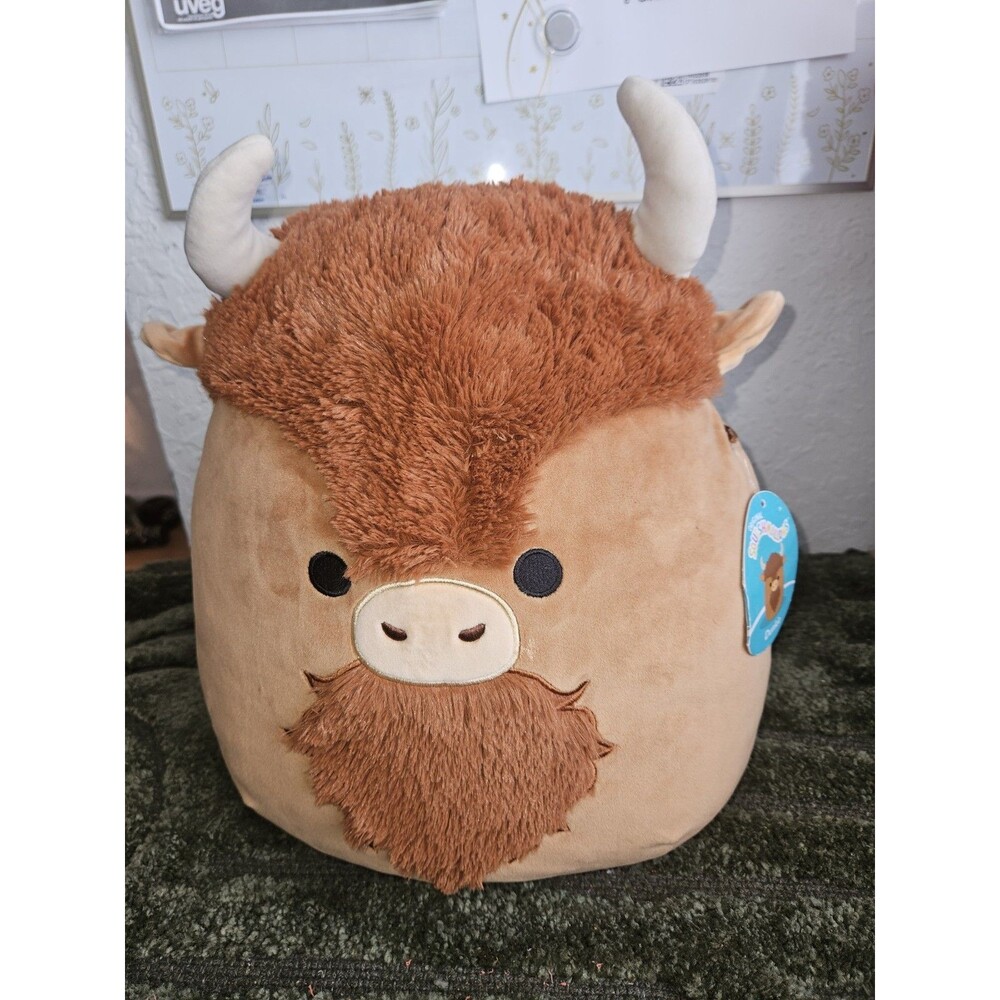 Squishmallows 11" Brown Highland Cow Bull Plush Original Tag Kellytoy